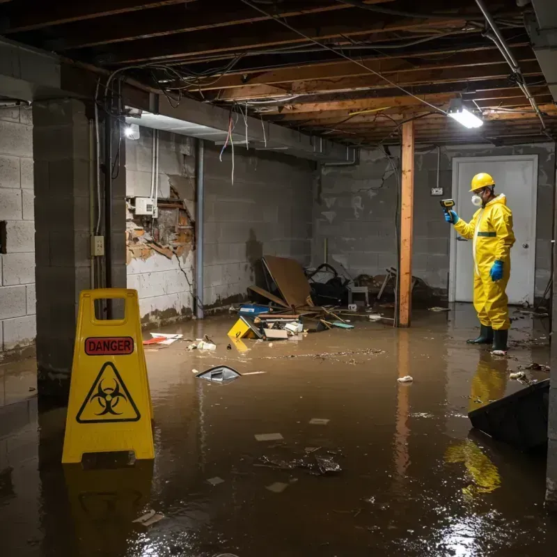 Flooded Basement Electrical Hazard in Lake Village, AR Property